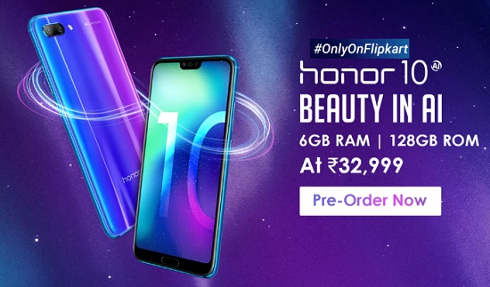 India Desire : Honor 10 Flipkart Price @Rs 27999 For Flipkart Plus Users: Extra 10% Off With HDFC Cards, Specifications & Buy Online In India